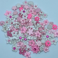 Mixed bag of Pink and white flowers (20 per pack)